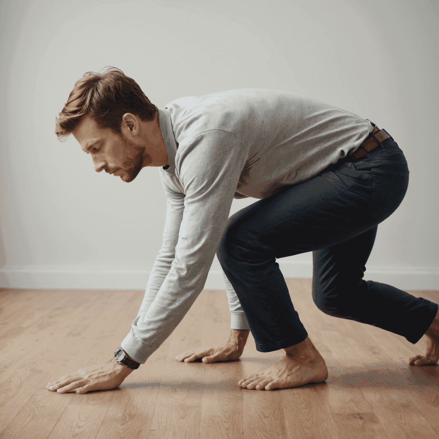 Person on all fours extending opposite arm and leg straight out, parallel to the floor